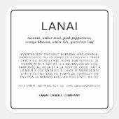 Lanai Matte Sticker Labels 3"x3" (Voorkant)