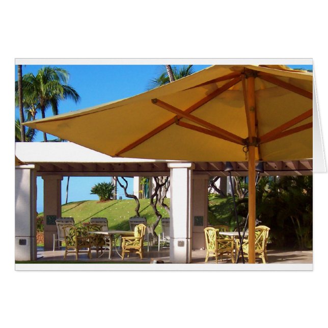 Lanai Sunny Umbrella, Manele Bay, Hawaii (Voorkant Horizontaal)