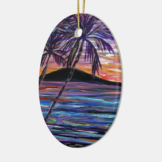 Lanai Sunset Keramisch Ornament (Links)