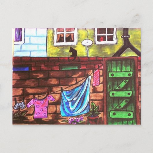 Lancashire Backyard Briefkaart (Voorkant)