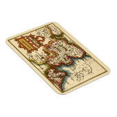 Lancashire County Engeland Oude antiquarische kaar Magneet (Rechterzijde)
