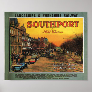 Lancashire en Yorkshire rail Southport Poster