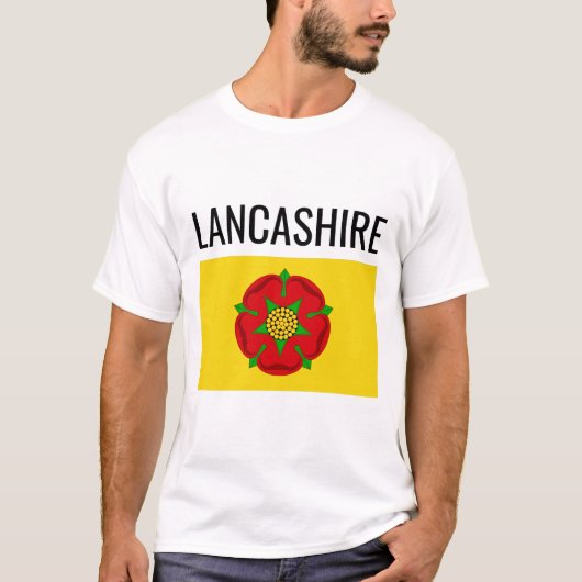 Lancashire // English County Flag T-shirt (Voorkant)