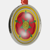 Lancashire Flag (Roos) Metalen Ornament (Rechts)