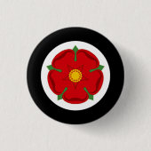 Lancashire Roos Badge - Katoen en katoen Ronde Button 3,2 Cm (Voorkant)