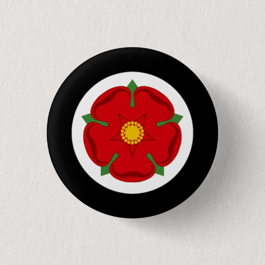 Lancashire Roos Badge - Katoen en katoen Ronde Button 3,2 Cm (Voorkant)