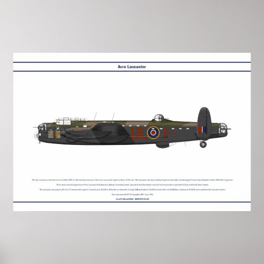 Lancaster BI 576 Squadron Poster (Voorkant)