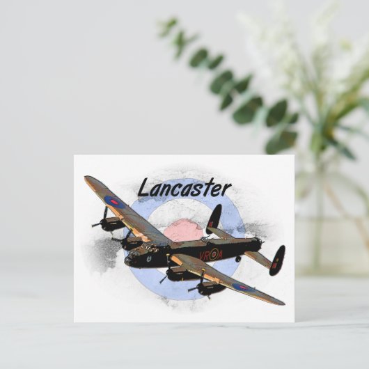 Lancaster Bomber Briefkaart (Staand voorkant)