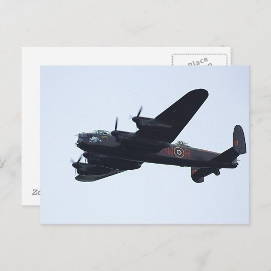 Lancaster Bomber in Flight. Briefkaart (Voorkant / Achterkant)
