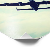 Lancaster Bomber in Flight. Foto Afdruk (Hoek)