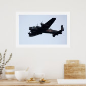 Lancaster Bomber in Flight . Poster (Keuken)