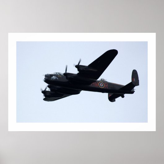 Lancaster Bomber in Flight . Poster (Voorkant)