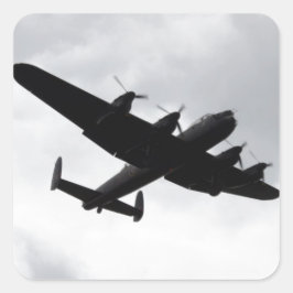 Lancaster Bomber Landing Vierkante Sticker