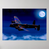 Lancaster Bomber Night Flight Poster (Voorkant)