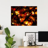 Lancaster Bomber Night Raid Poster (Thuiskantoor)