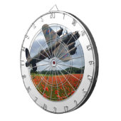 Lancaster Bomber over een papaverveld Dartbord (Voorkant Rechts)