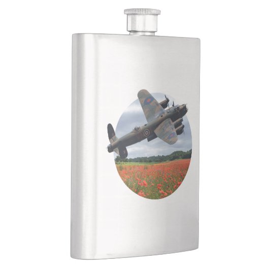 Lancaster Bomber over een papaverveld Flacon (Rechts)