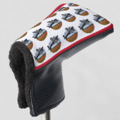 Lancaster Bomber over een papaverveld Golfheadcover (3/4 voorkant)