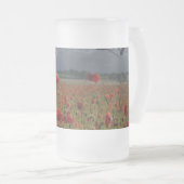 Lancaster Bomber over een papaverveld Matglas Bierpul (Voorkant rechts)