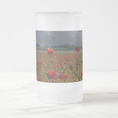 Lancaster Bomber over een papaverveld Matglas Bierpul (Center)