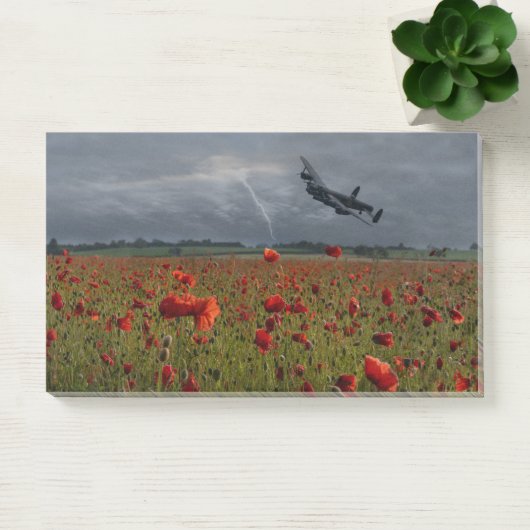Lancaster Bomber over een papaverveld Post-it® Notes (Kantoor)