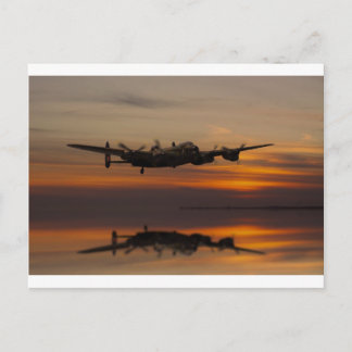 lancaster Bomber over het thuisstuk Briefkaart