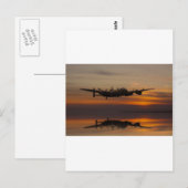 lancaster Bomber over het thuisstuk Briefkaart (Voorkant / Achterkant)