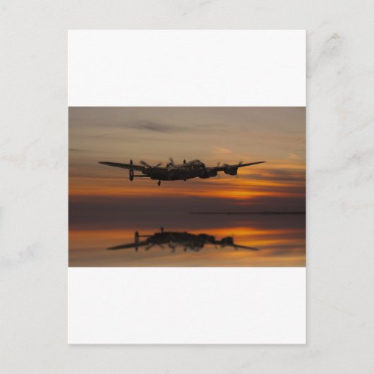 lancaster Bomber over het thuisstuk Briefkaart (Voorkant)