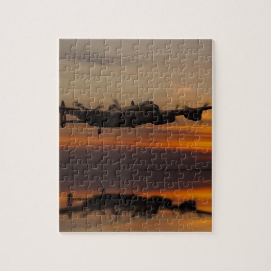 lancaster Bomber over het thuisstuk Legpuzzel (Verticaal)