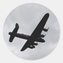 Lancaster Bomber Overhead Ronde Sticker