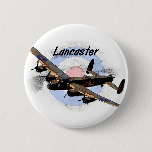 Lancaster Bomber Ronde Button 5,7 Cm (Voorkant)