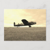 Lancaster Bomber Sepia Tone Briefkaart (Voorkant)