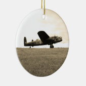 Lancaster Bomber Sepia Tone Keramisch Ornament (Rechts)