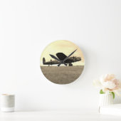 Lancaster Bomber Sepia Tone Ronde Klok (Huis)