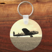Lancaster Bomber Sepia Tone Sleutelhanger (Voorkant)