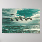 Lancaster Bombers over zee Poster (Voorkant)