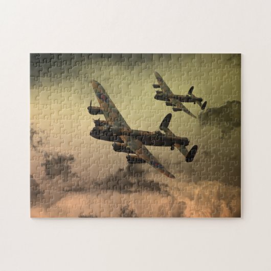 Lancaster brand in de hemel legpuzzel (Horizontaal)