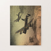 Lancaster brand in de hemel legpuzzel (Verticaal)