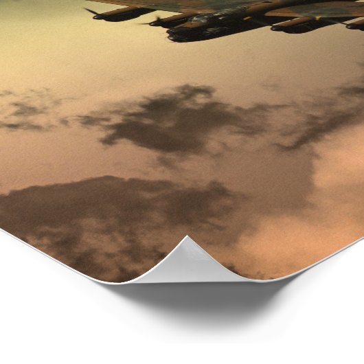 Lancaster brand in de hemel poster (Hoek)