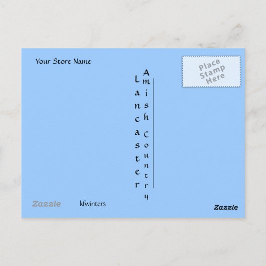 Lancaster Briefkaart 1, je winkelnaam toevoegen! (Achterkant)