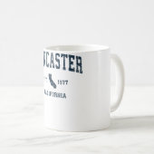 Lancaster California CA  Sports Design Navy Koffiemok (Voorkant rechts)