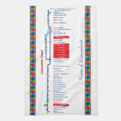 Lancaster Canal UK Inland Waterway Route Red Theedoek (Verticaal)