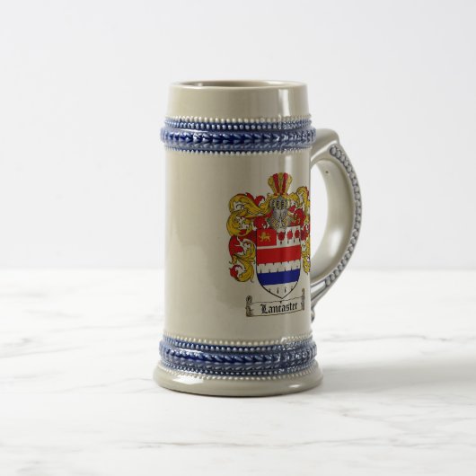 Lancaster Coat of Arms Stein / Lancaster Crest Bierpul (Voorkant rechts)