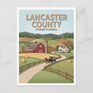 Lancaster County Amish landschap Pennsylvania Briefkaart