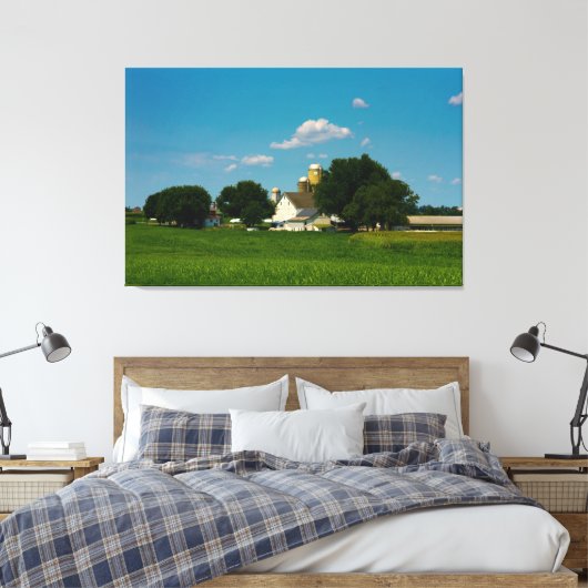 Lancaster County Boerderij Canvas Afdruk (Insitu (Slaapkamer))