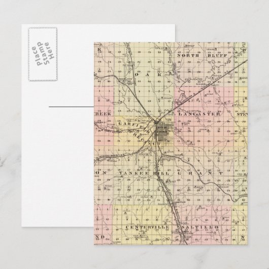 Lancaster County, Nebraska Briefkaart (Voorkant / Achterkant)