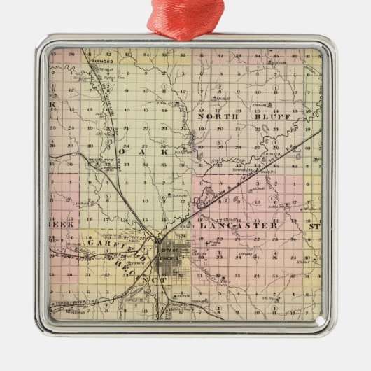 Lancaster County, Nebraska Metalen Ornament (Voorkant)