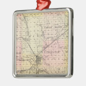 Lancaster County, Nebraska Metalen Ornament (Links)