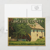 Lancaster County Pennsylvania Briefkaart (Voorkant / Achterkant)