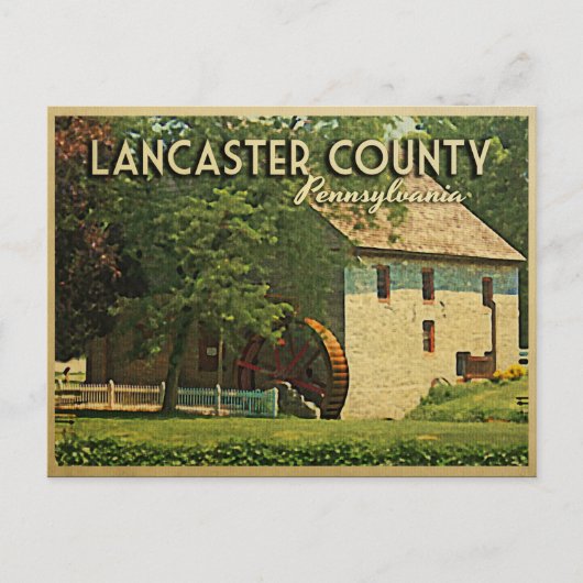 Lancaster County Pennsylvania Briefkaart (Voorkant)
